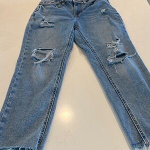 Edgely  Light Blue Distressed Boyfriend Jeans size 8 (loose)
